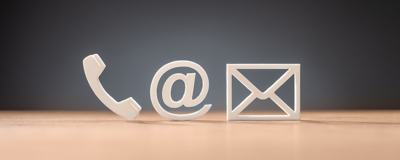 Contact Us Office Inbox Email Concept Icons